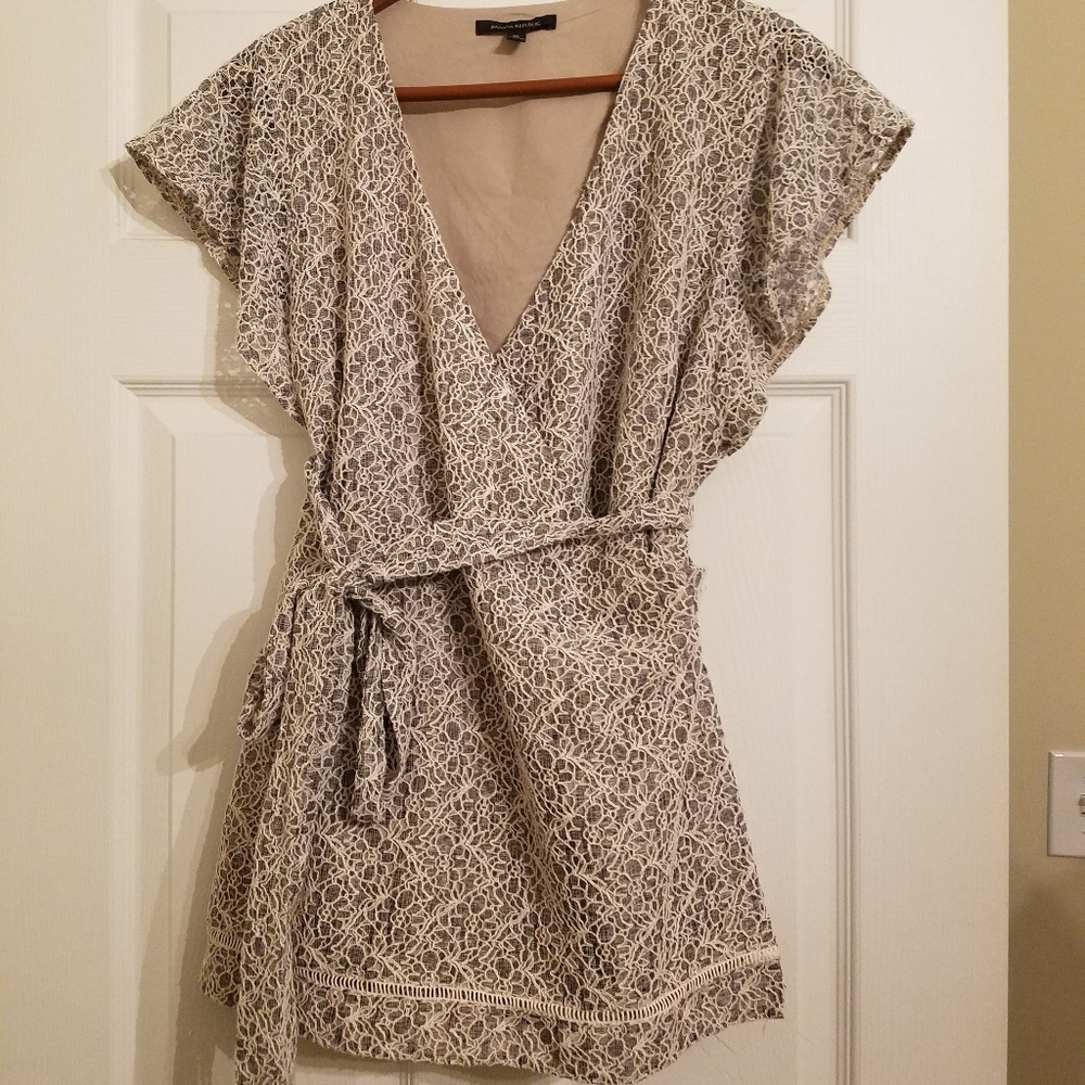 Banana Republic. Lace wrap top.